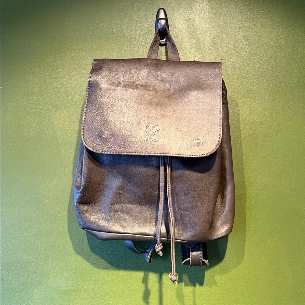 Rift Africa Brown Leather Backpack